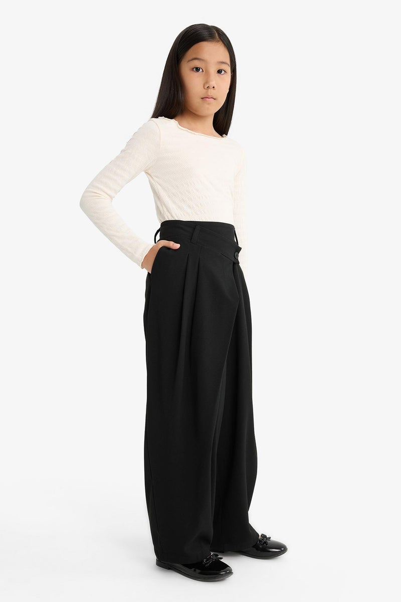DeFacto Black Girl Girl Baggy Fit Gabardine Trousers Casual - Image 4